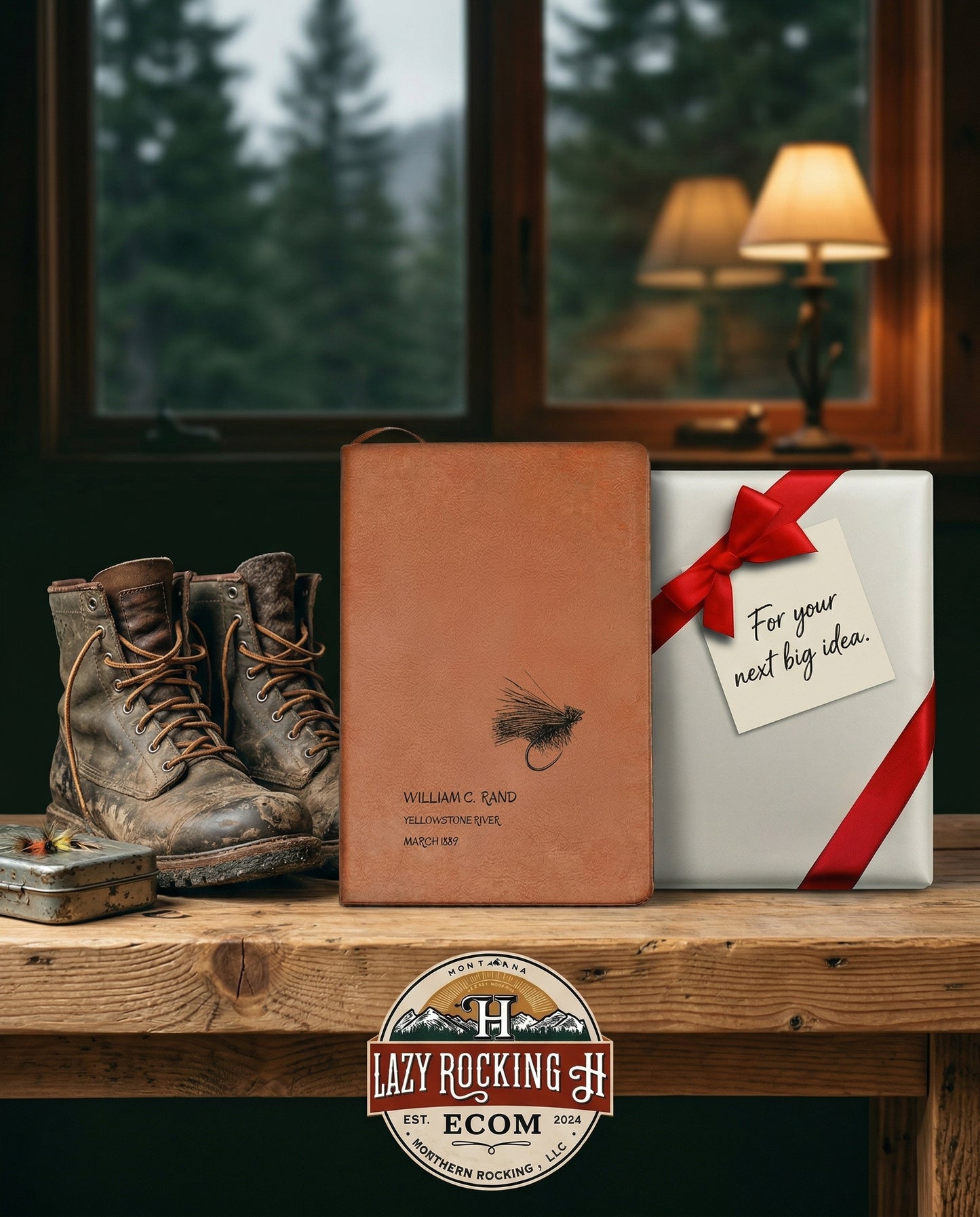 Custom Elk Hair Caddis Fly Fishing Journal – Personalized Angler Log Book + Gift Wrap