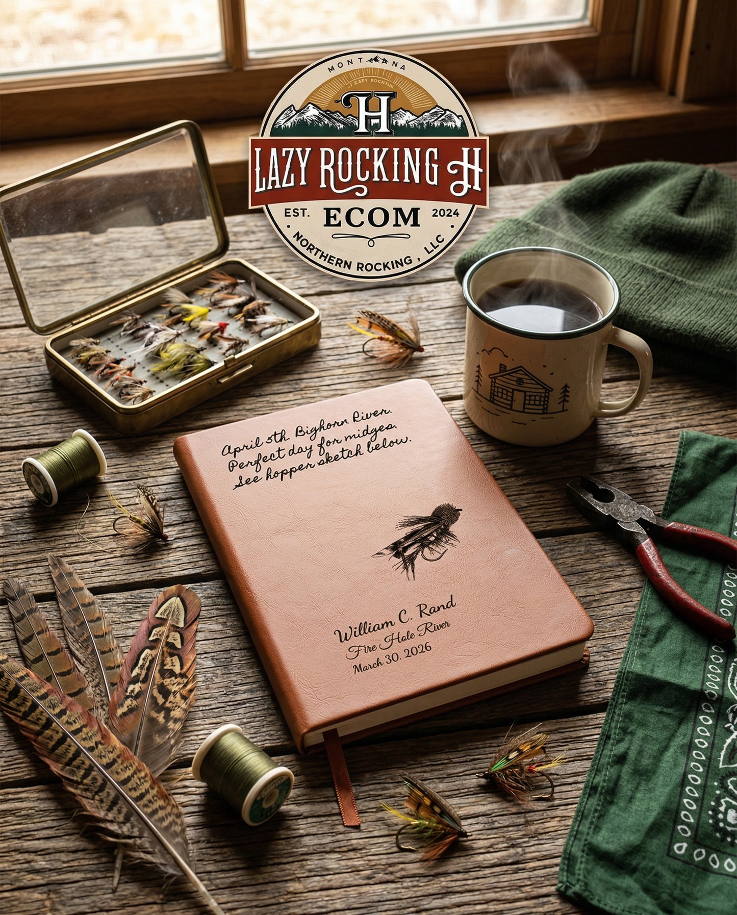 Dave’s Hopper Personalized Fly Fishing Journal – 49° North of Noise™ Angler Log Book