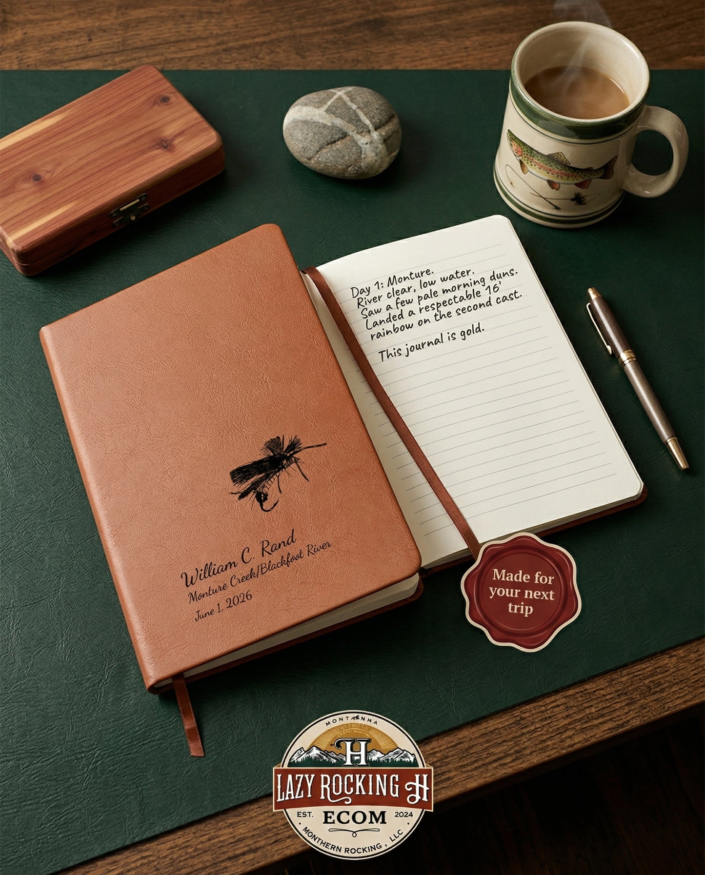 Salmon Fly Personalized Fly Fishing Journal – 49° North of Noise™ Angler Log Book