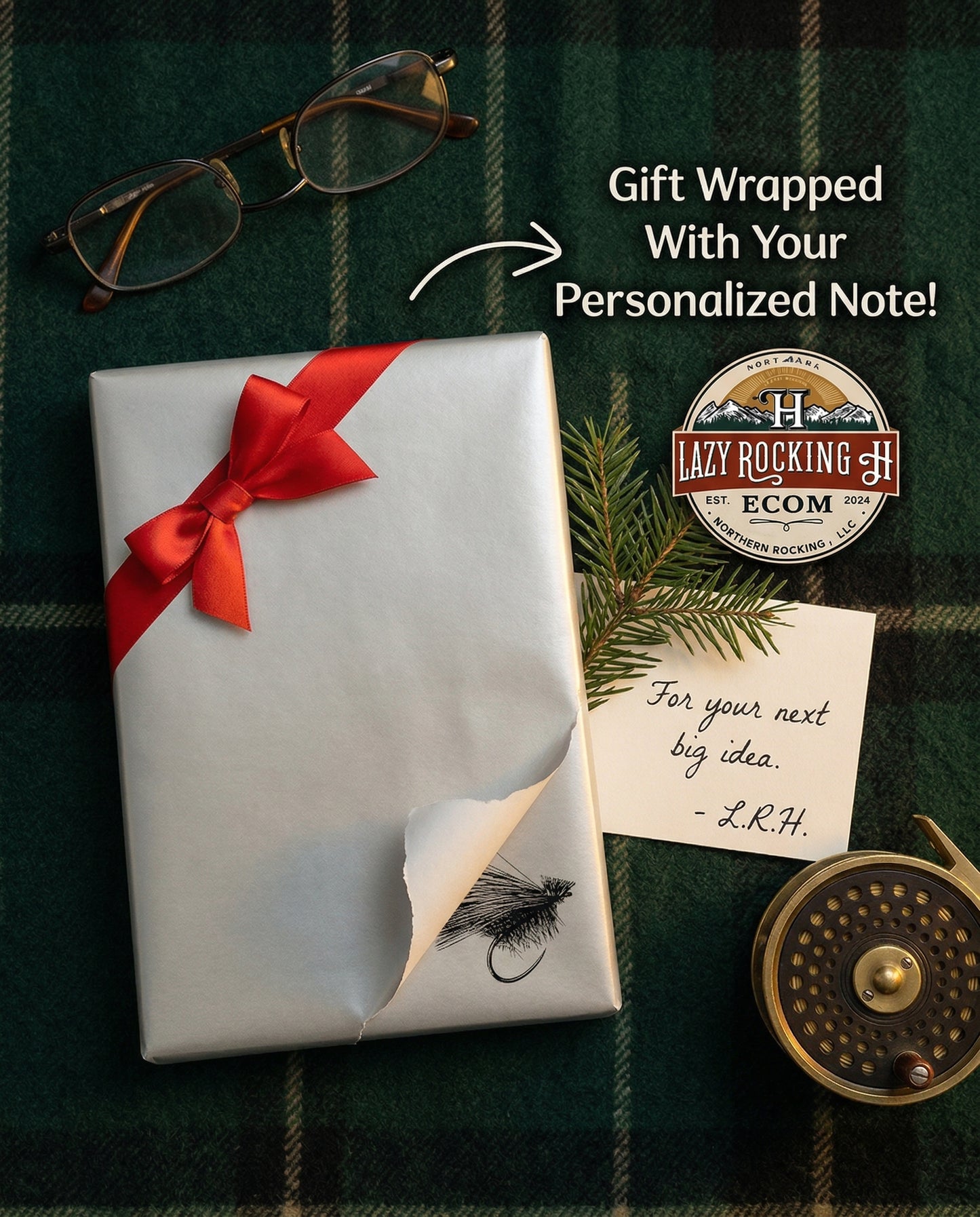 Custom Elk Hair Caddis Fly Fishing Journal – Personalized Angler Log Book + Gift Wrap