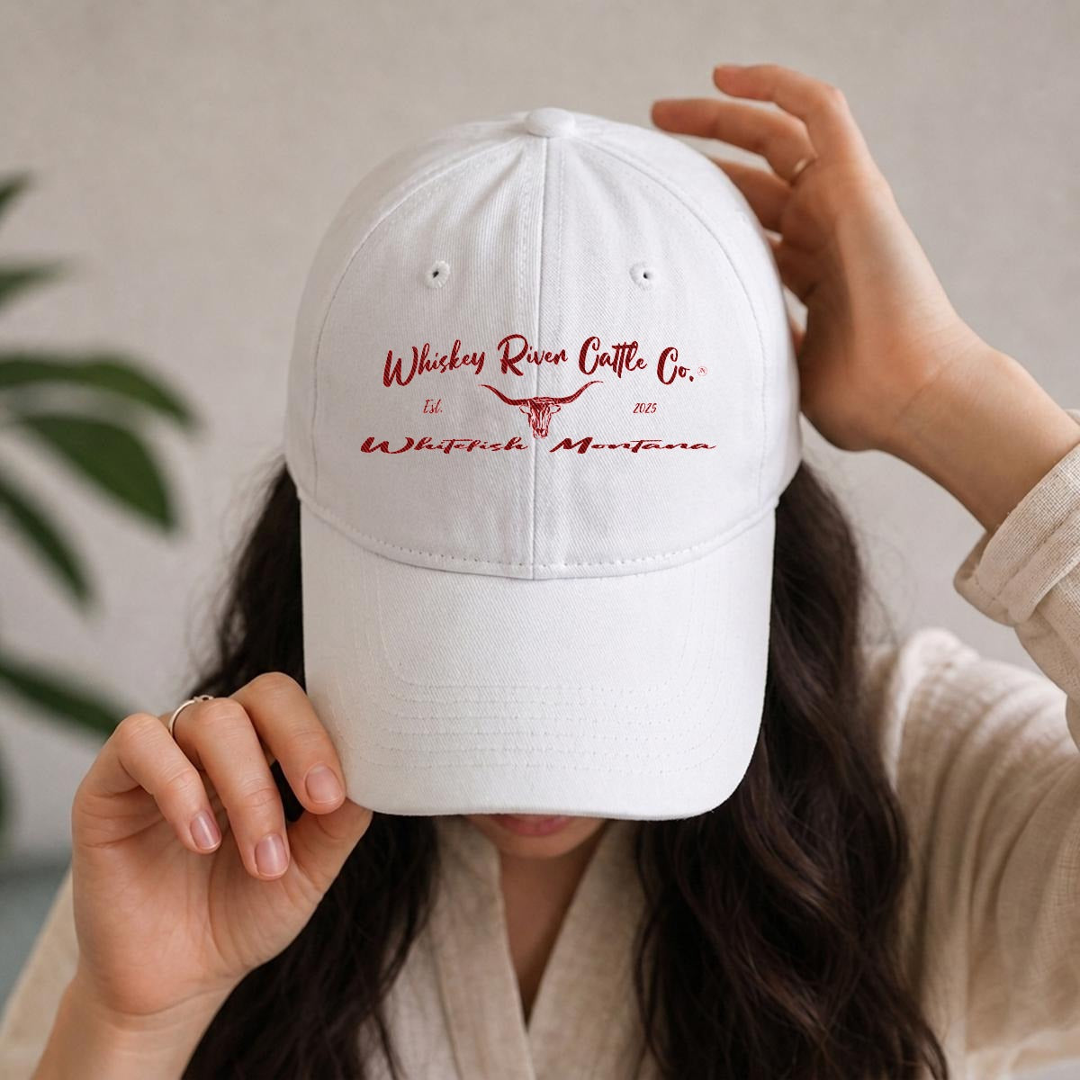 Whiskey River Cattle Co. Fishing Golf Baseball Cap