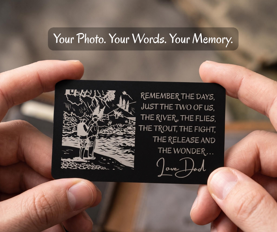 Carry the Memory With You – Personalized Photo & Message Metal Wallet Card