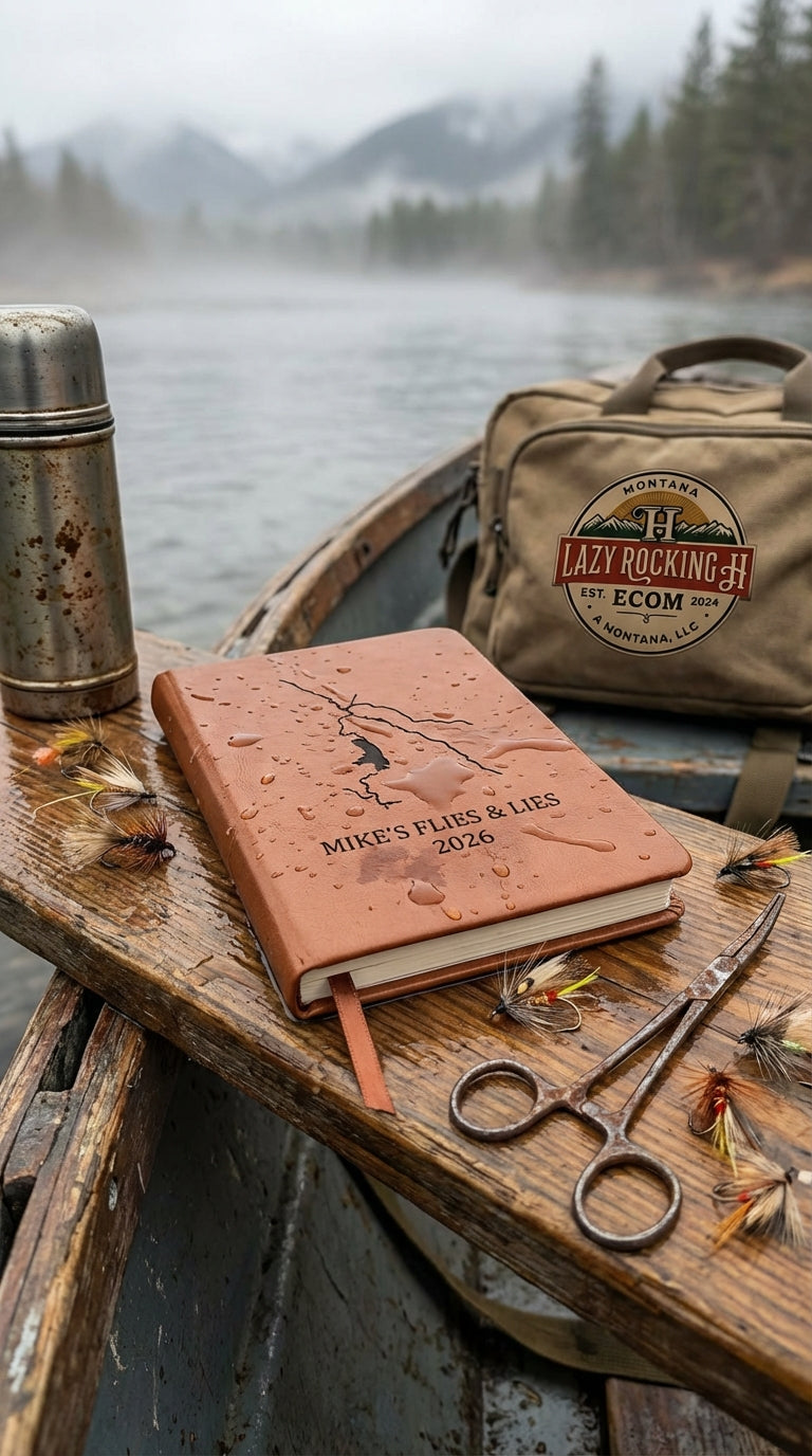 Personalized Flathead River Journal – Custom Fishing Log & Adventure Notebook | Montana River Map Gift