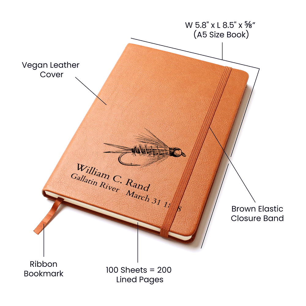 “The Prince” Personalized Fly Fishing Journal – 49° North of Noise™ Angler Log Book