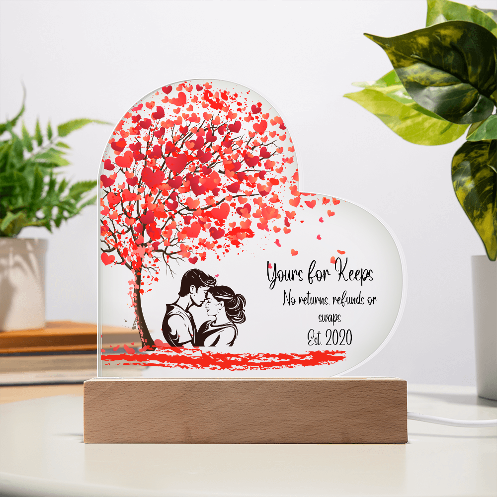 Yours  For Keeps Heart Plaque