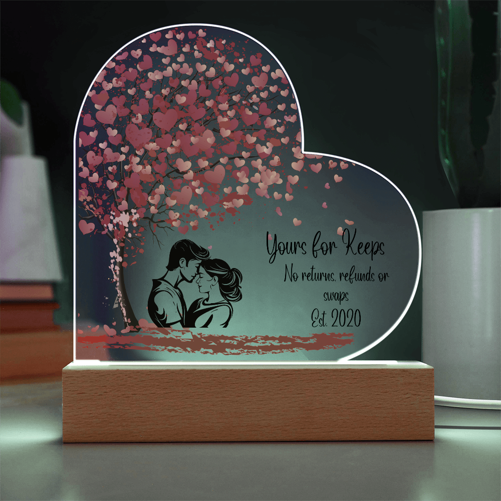 Yours  For Keeps Heart Plaque