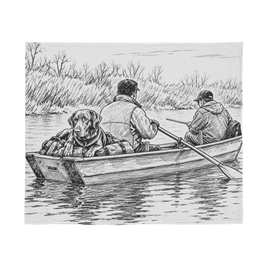 Morning Drift Personalized Outdoorsman Blanket