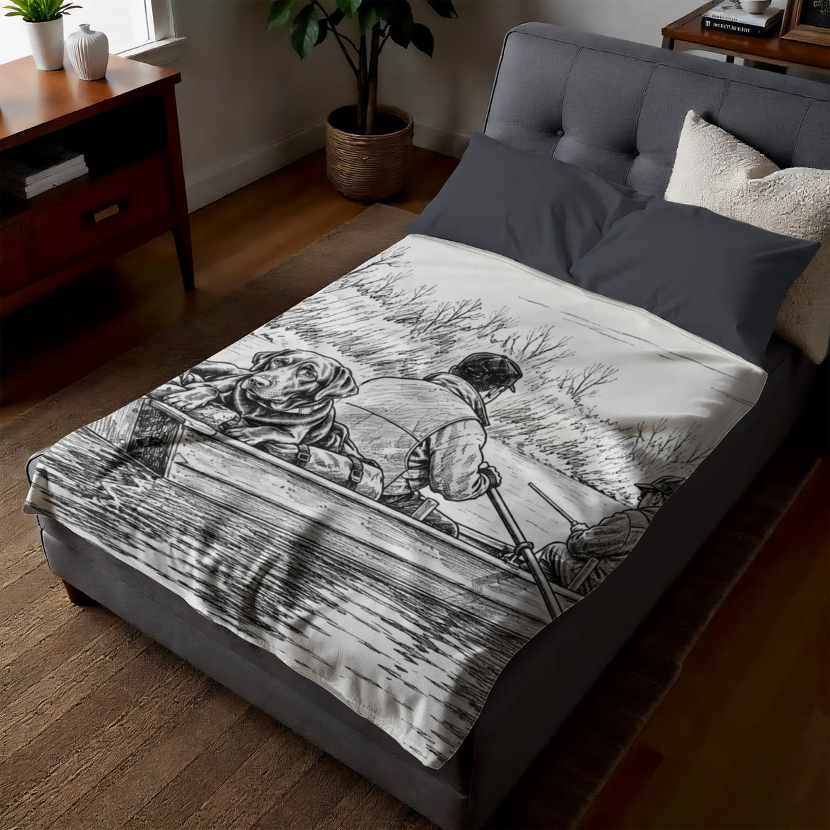 Morning Drift Personalized Outdoorsman Blanket