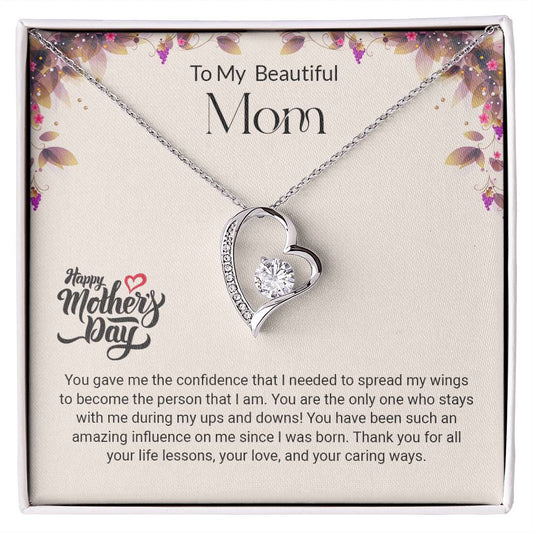 To My Beautiful Mom | Happy Mother's Day - Forever Love Necklace