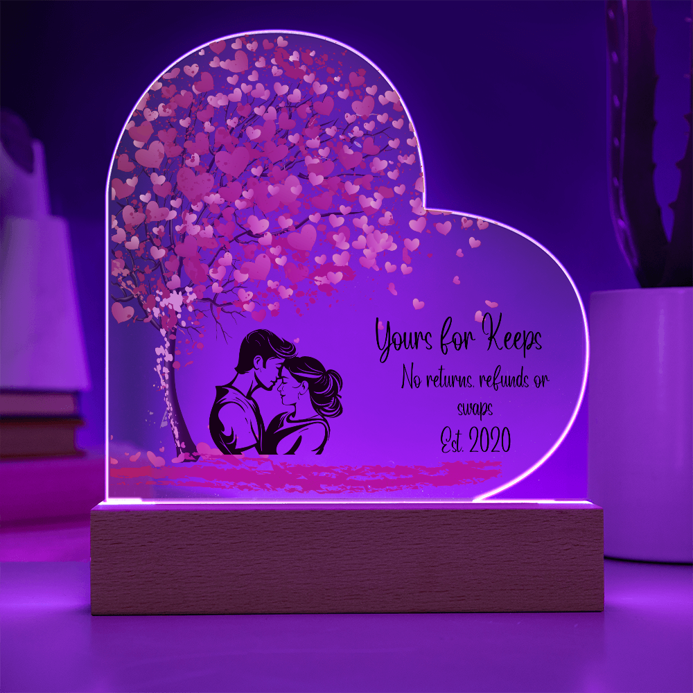 Yours  For Keeps Heart Plaque