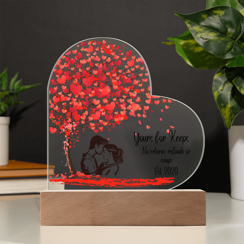 Yours  For Keeps Heart Plaque