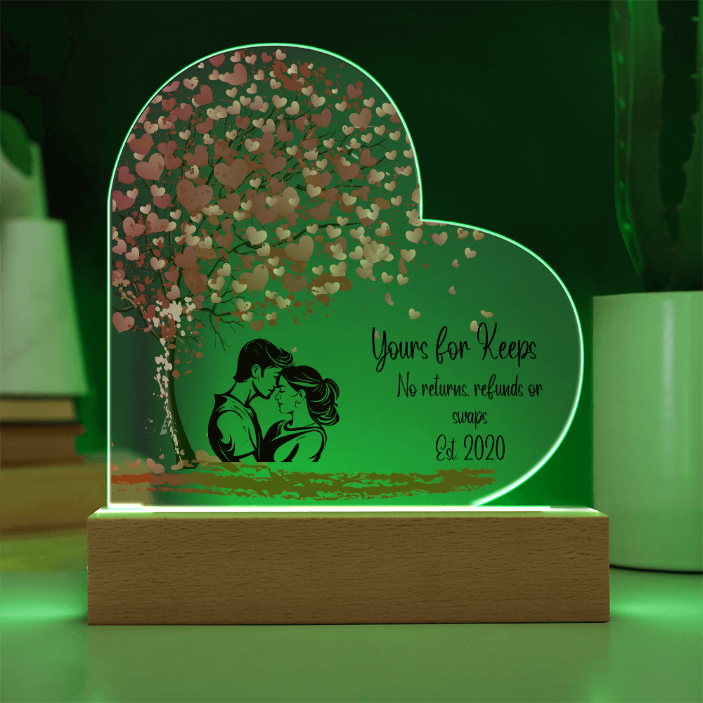 Yours  For Keeps Heart Plaque
