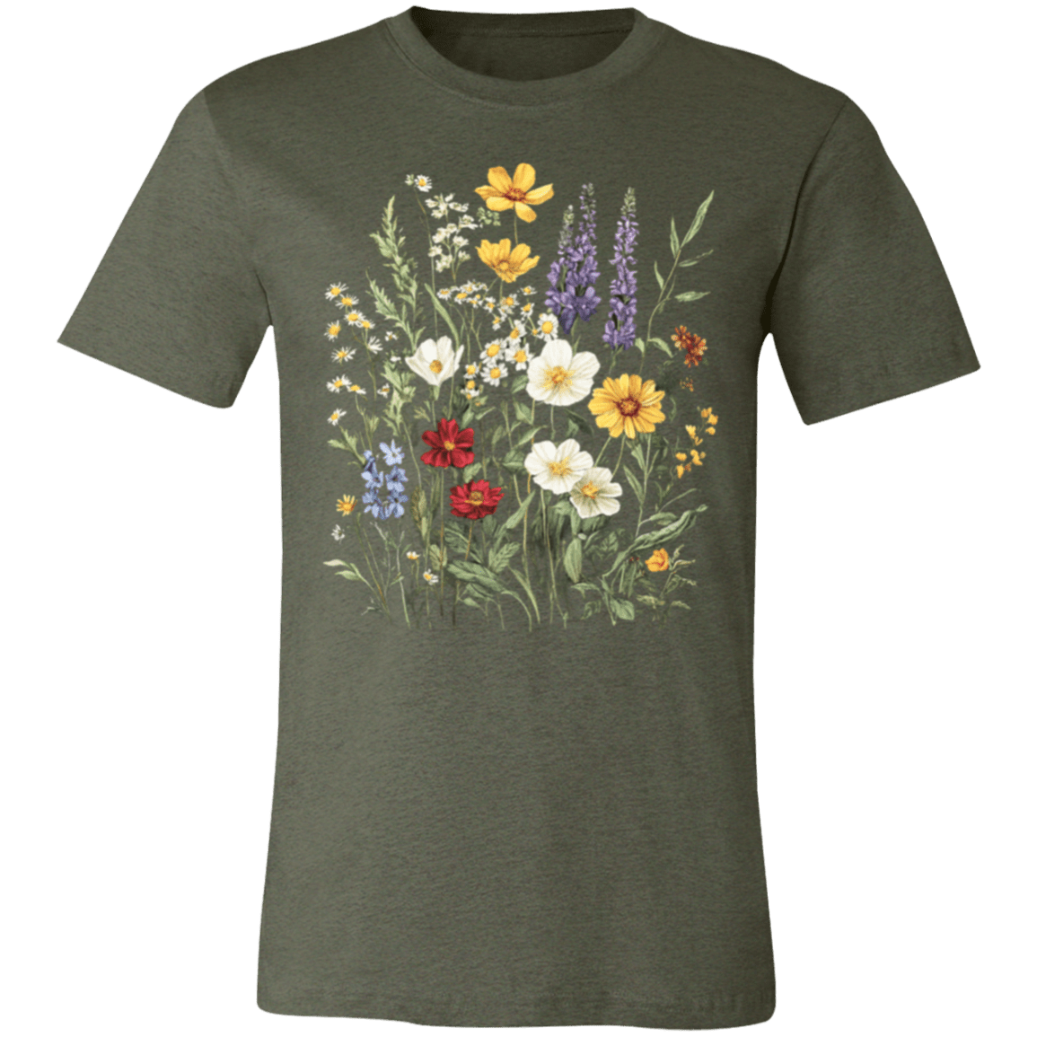Boho Wildflowers Glacier Country Tee – Modern Unisex Retail Fit - Lazy Rockin H Ecom