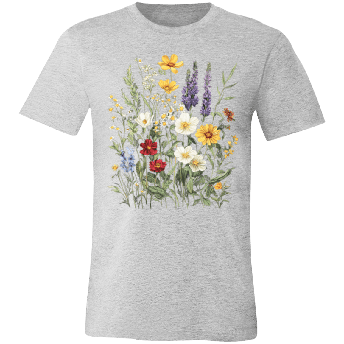 Boho Wildflowers Glacier Country Tee – Modern Unisex Retail Fit - Lazy Rockin H Ecom