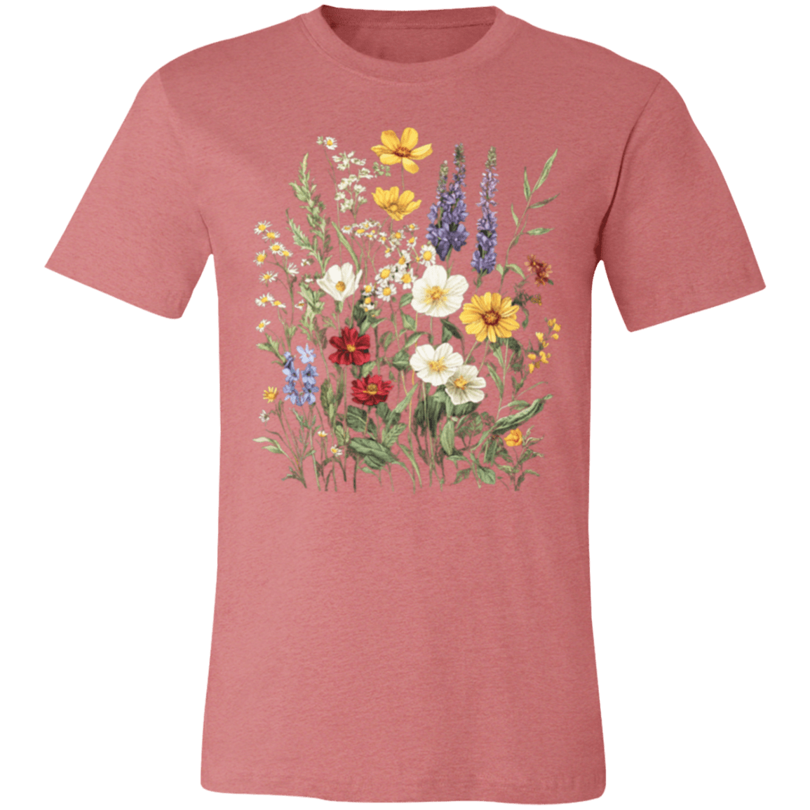Boho Wildflowers Glacier Country Tee – Modern Unisex Retail Fit - Lazy Rockin H Ecom