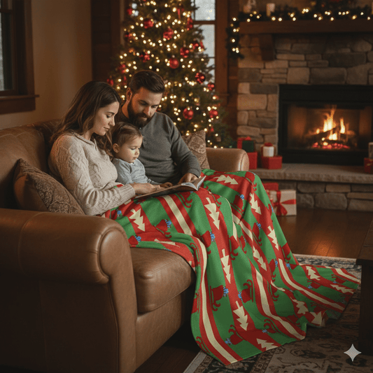 Christmas Velveteen Plush Blanket — Cozy Holiday Throw, Multiple Sizes - Lazy Rockin H Ecom