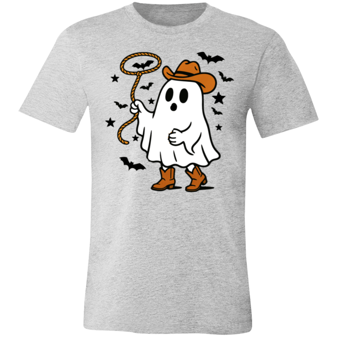 Cowboy Ghost Tee – Western Halloween Graphic T-Shirt for Fall Nights & Bonfire Parties - Lazy Rockin H Ecom