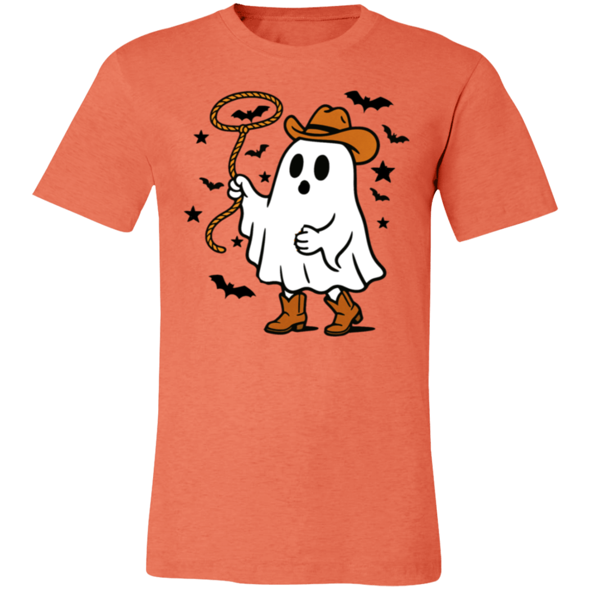 Cowboy Ghost Tee – Western Halloween Graphic T-Shirt for Fall Nights & Bonfire Parties - Lazy Rockin H Ecom