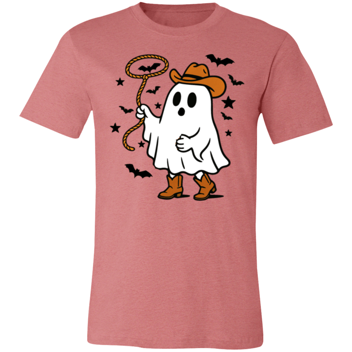 Cowboy Ghost Tee – Western Halloween Graphic T-Shirt for Fall Nights & Bonfire Parties - Lazy Rockin H Ecom