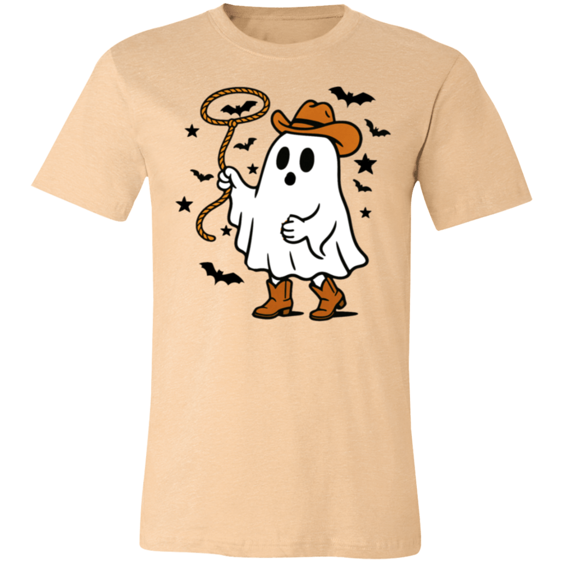 Cowboy Ghost Tee – Western Halloween Graphic T-Shirt for Fall Nights & Bonfire Parties - Lazy Rockin H Ecom