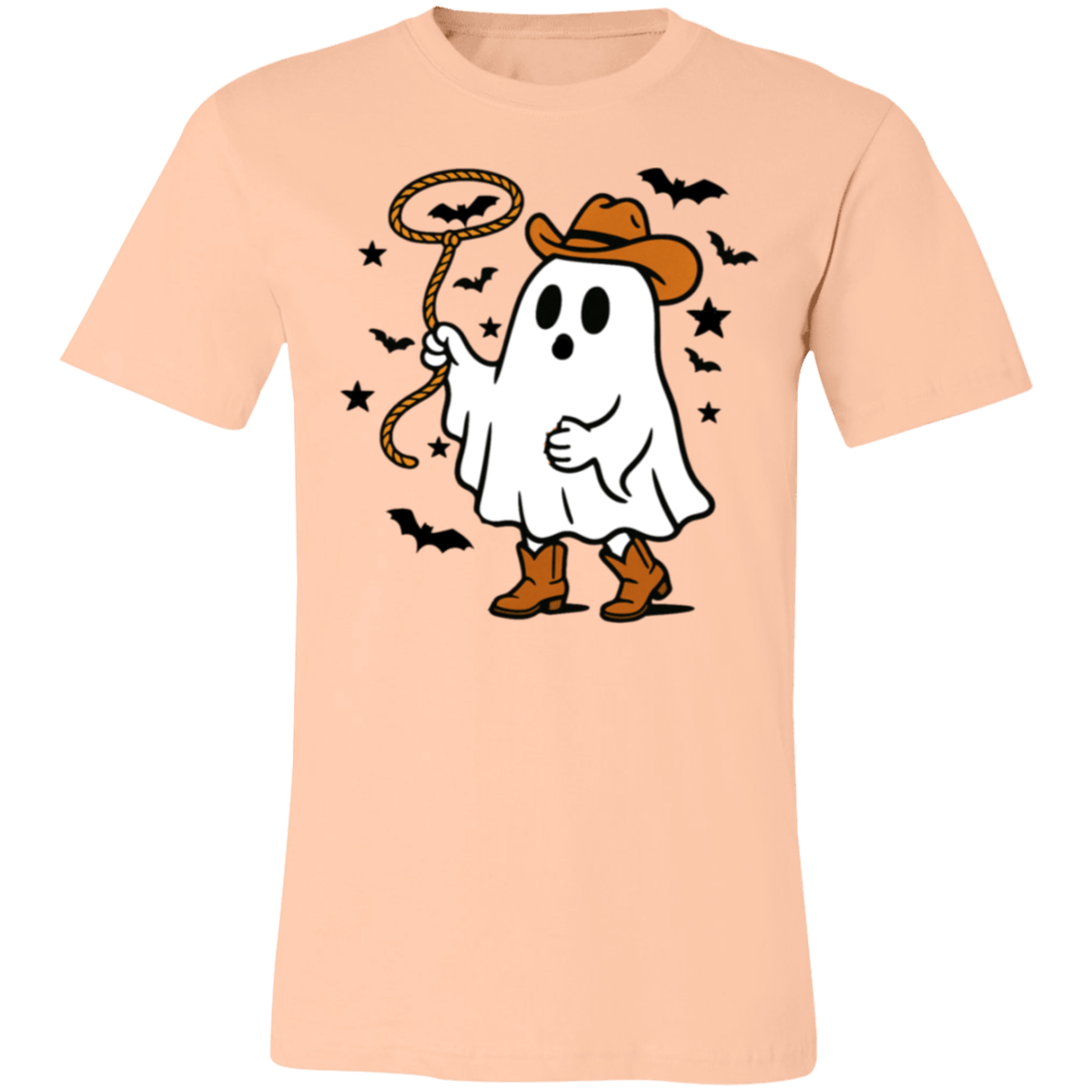 Cowboy Ghost Tee – Western Halloween Graphic T-Shirt for Fall Nights & Bonfire Parties - Lazy Rockin H Ecom