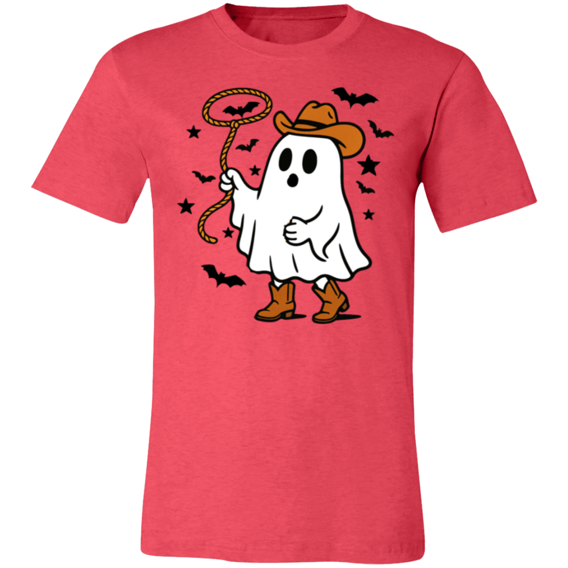 Cowboy Ghost Tee – Western Halloween Graphic T-Shirt for Fall Nights & Bonfire Parties - Lazy Rockin H Ecom