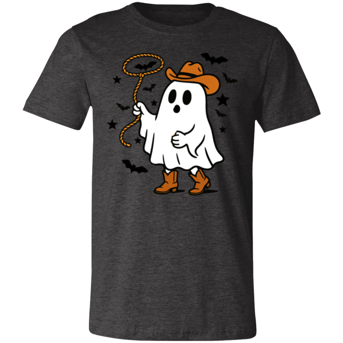 Cowboy Ghost Tee – Western Halloween Graphic T-Shirt for Fall Nights & Bonfire Parties - Lazy Rockin H Ecom