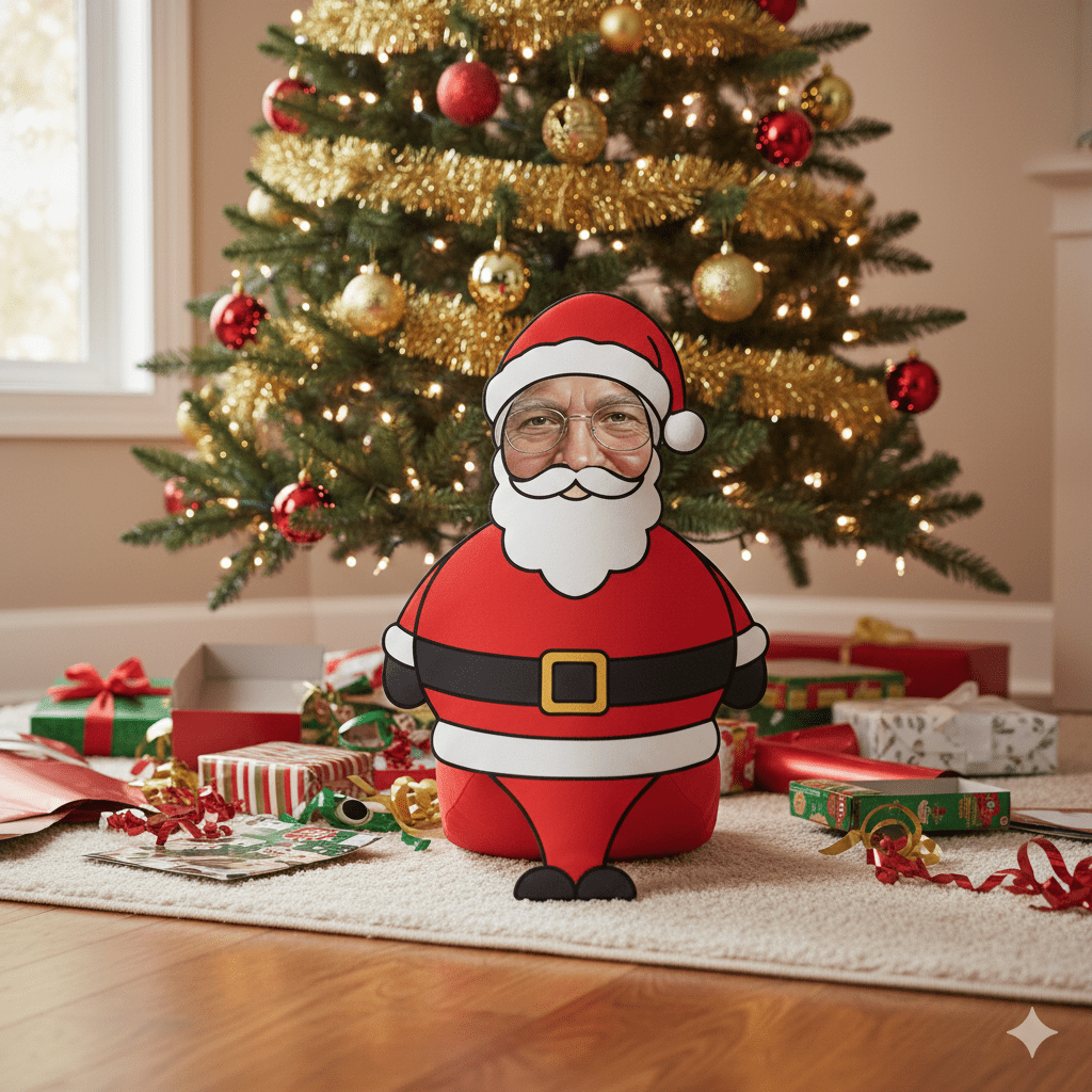 Custom Face Santa Pillow™ – Personalized Christmas Plush | Funny Holiday Gift for Kids, Couples & Family | Add Your Face to Santa Claus - Lazy Rockin H Ecom