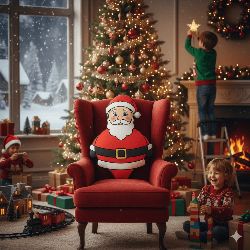 Custom Face Santa Pillow™ – Personalized Christmas Plush | Funny Holiday Gift for Kids, Couples & Family | Add Your Face to Santa Claus - Lazy Rockin H Ecom