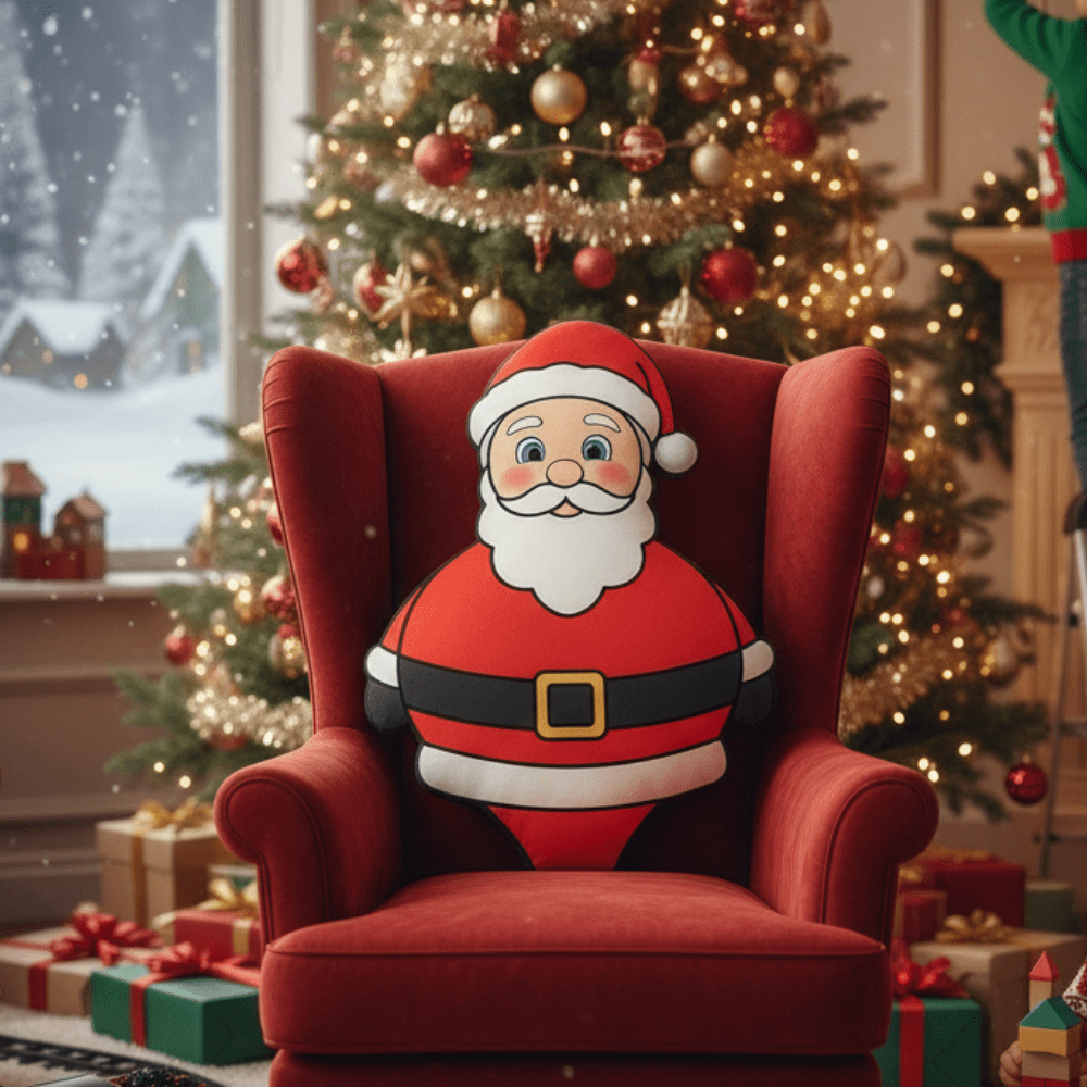 Custom Face Santa Pillow™ – Personalized Christmas Plush | Funny Holiday Gift for Kids, Couples & Family | Add Your Face to Santa Claus - Lazy Rockin H Ecom
