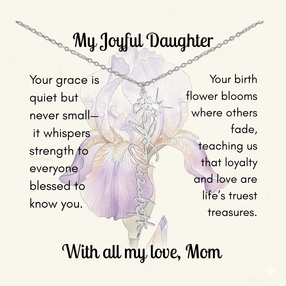 Custom Made & Personalized Birth Flower Necklace – Choose Your Month’s Flower & Finish - Lazy Rockin H Ecom