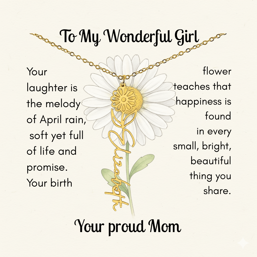 Custom Made & Personalized Birth Flower Necklace – Choose Your Month’s Flower & Finish - Lazy Rockin H Ecom