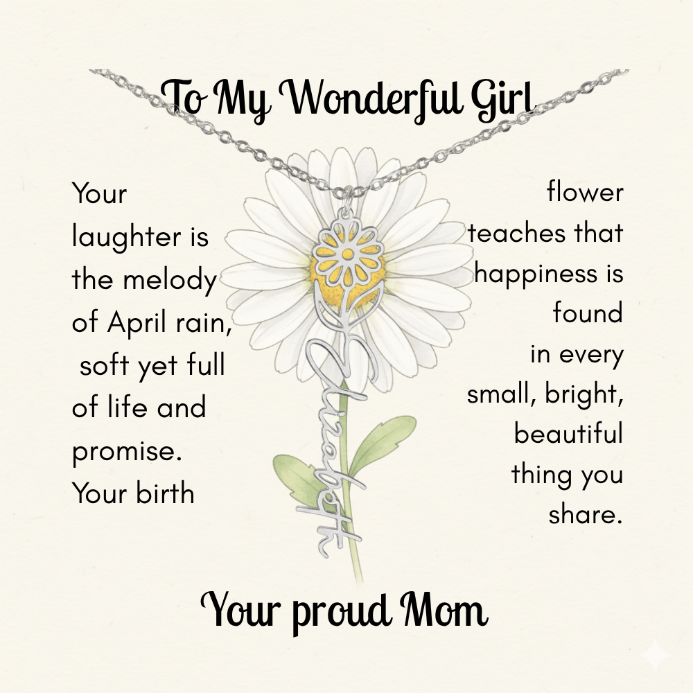 Custom Made & Personalized Birth Flower Necklace – Choose Your Month’s Flower & Finish - Lazy Rockin H Ecom