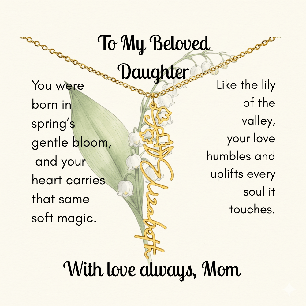 Custom Made & Personalized Birth Flower Necklace – Choose Your Month’s Flower & Finish - Lazy Rockin H Ecom