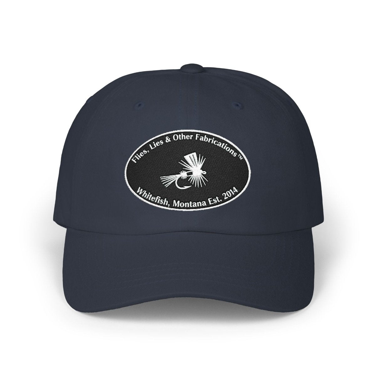 Embroidered Fly Fishing Logo Dad Cap - Lazy Rockin H Ecom