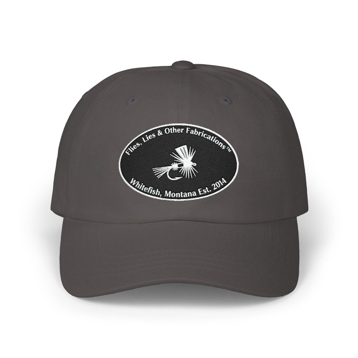 Embroidered Fly Fishing Logo Dad Cap - Lazy Rockin H Ecom
