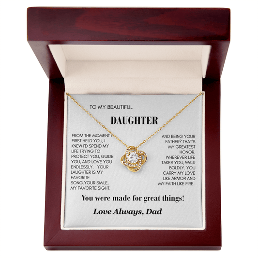 From the First Moment – Love Knot Necklace from Dad to Daughter - Lazy Rockin H Ecom