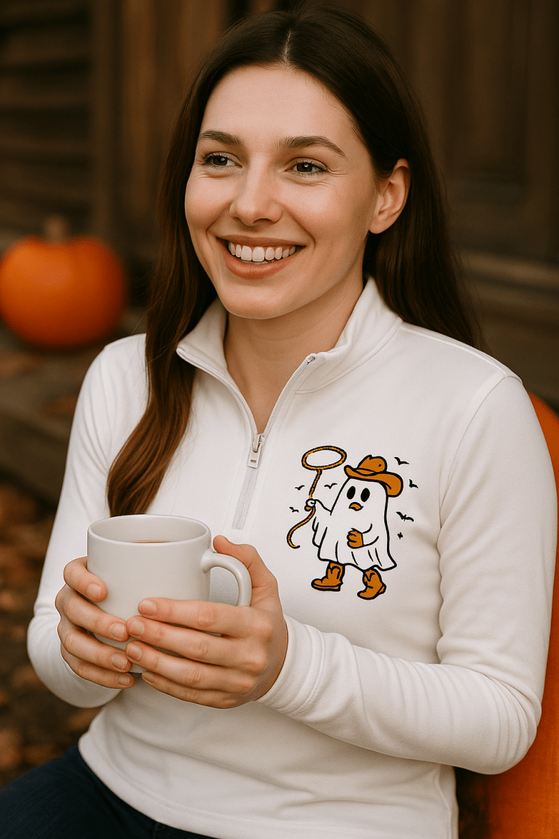 Ghostly Warm Quarter - Zip Pullover - Lazy Rockin H Ecom