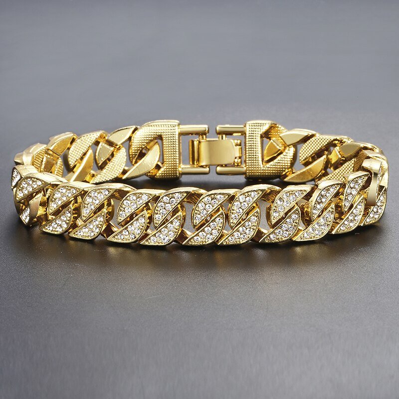 Golden Elegance Cuban Bracelet - Lazy Rockin H Ecom