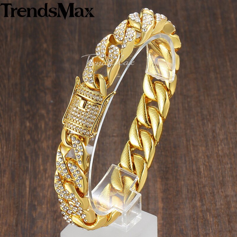 Golden Elegance Cuban Bracelet - Lazy Rockin H Ecom