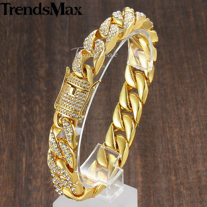 Golden Elegance Cuban Bracelet - Lazy Rockin H Ecom