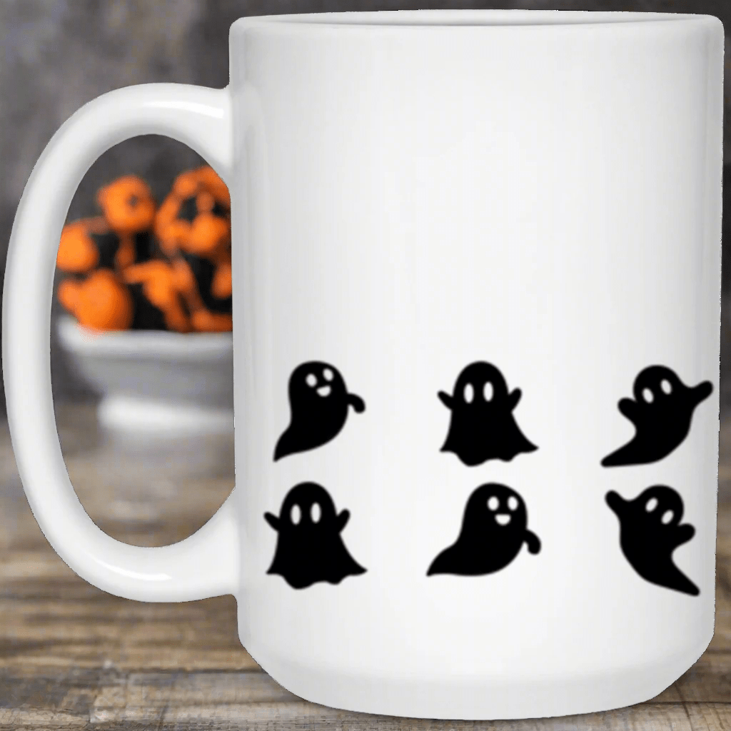 👻 Got Boo? Black Ghosts White Ceramic Mug - Lazy Rockin H Ecom