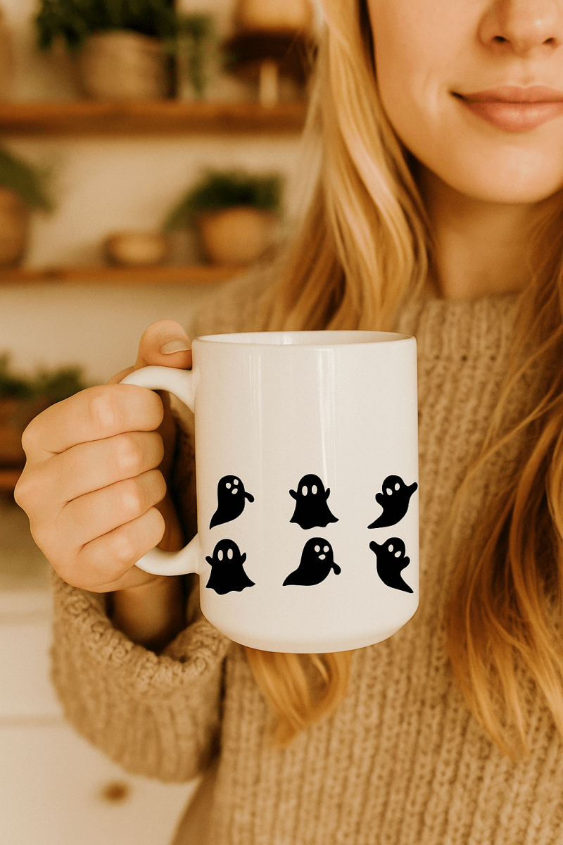 👻 Got Boo? Black Ghosts White Ceramic Mug - Lazy Rockin H Ecom