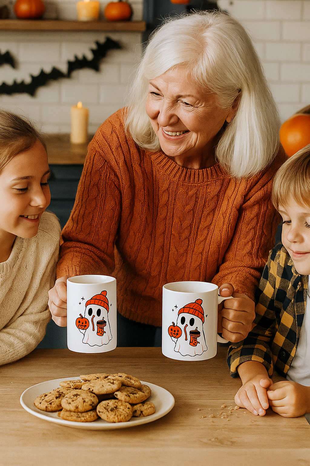 Festive Pumpkin Latte Ghost Mug – Cozy Halloween Coffee Cup 🎃👻☕👻