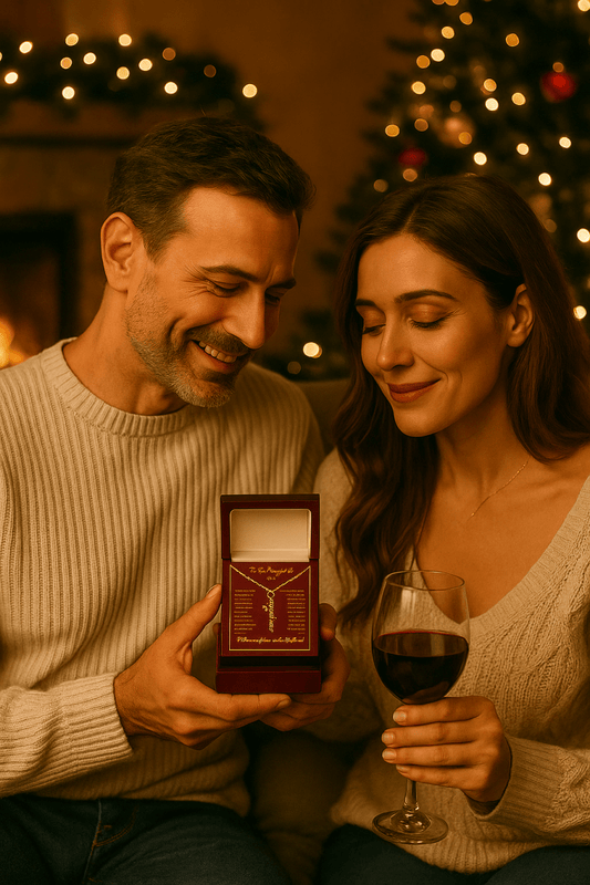 Grateful Husband – Thankful for a Beautiful Wife Necklace with Family Name Charms - Lazy Rockin H Ecom