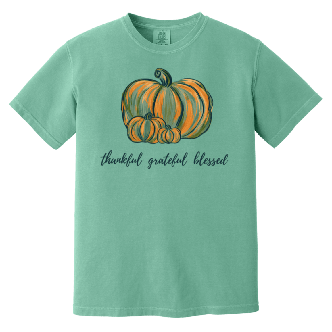 Grateful • Thankful • Blessed Heavyweight Tee – Fall Comfort Edition - Lazy Rockin H Ecom