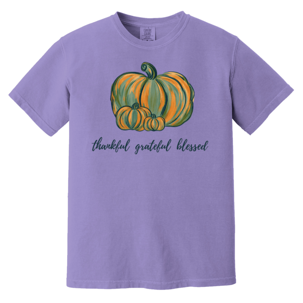 Grateful • Thankful • Blessed Heavyweight Tee – Fall Comfort Edition - Lazy Rockin H Ecom
