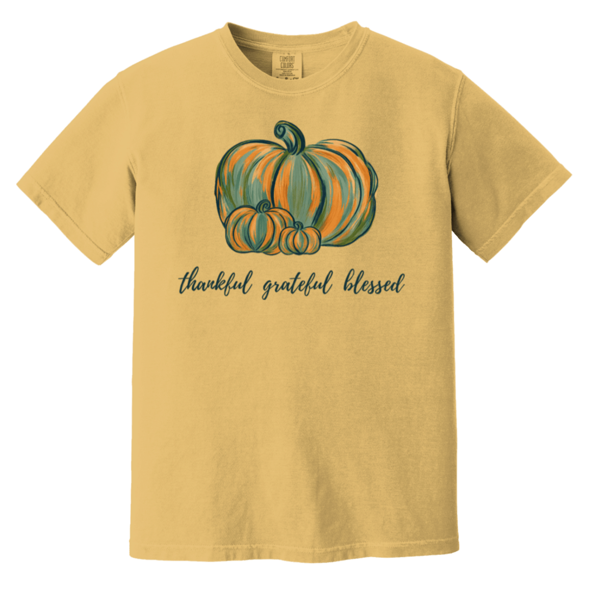 Grateful • Thankful • Blessed Heavyweight Tee – Fall Comfort Edition - Lazy Rockin H Ecom