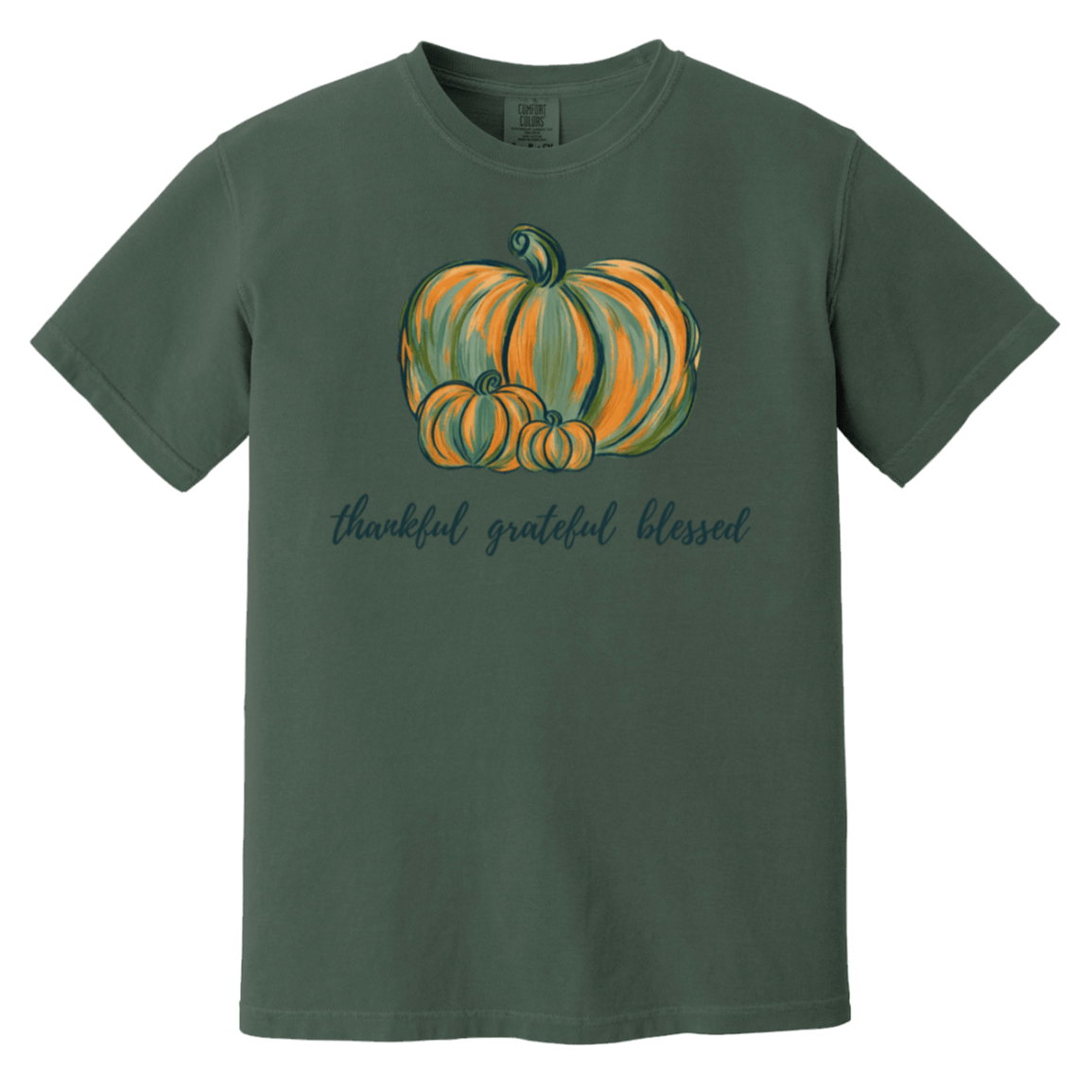 Grateful • Thankful • Blessed Heavyweight Tee – Fall Comfort Edition - Lazy Rockin H Ecom