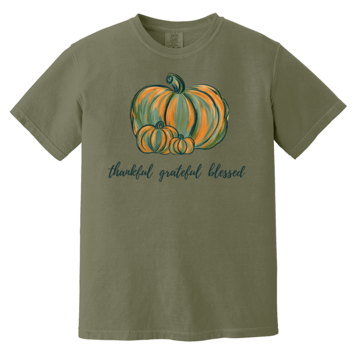 Grateful • Thankful • Blessed Heavyweight Tee – Fall Comfort Edition - Lazy Rockin H Ecom